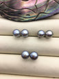 1 pair AAA 8-9mm Gray Green Rainbow Gray Color Pearl earrings,stud pearl earrings,Sterling Silver,Wedding,Happiness,bridal,birthday,SE1-033