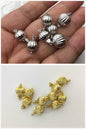 Sterling Sliver Corrugated Bead Safety Clasp,Select Size,WHOLESALE,ASL-CL-002
