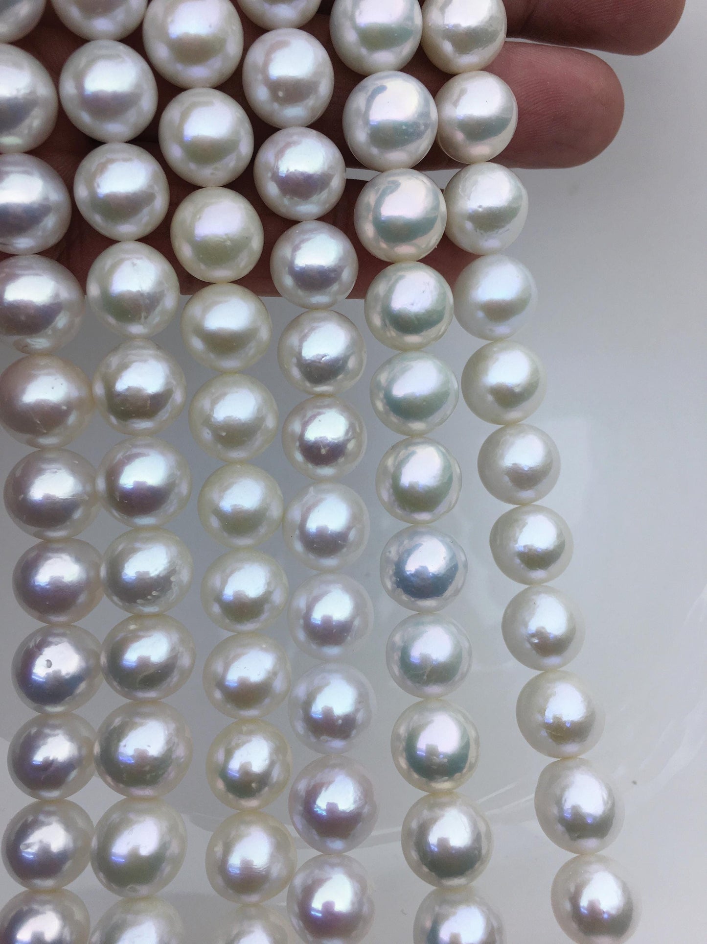 AAA- 10-12mm white round freshwater pearls,loose pearl beads,round pearl string,pearl necklace DIY jewelry material,RP11-3A-6