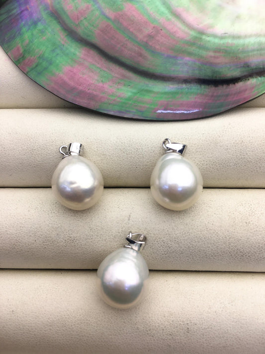 1pc AAA 11-16mm Big White drop rice edison freshwater Pearl pendant,NC1-T1