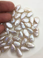 20pcs AAA 8-10mm White Teardrop Coin freshwater pearls,diy bead, no hole,COIN10-3A-1-1