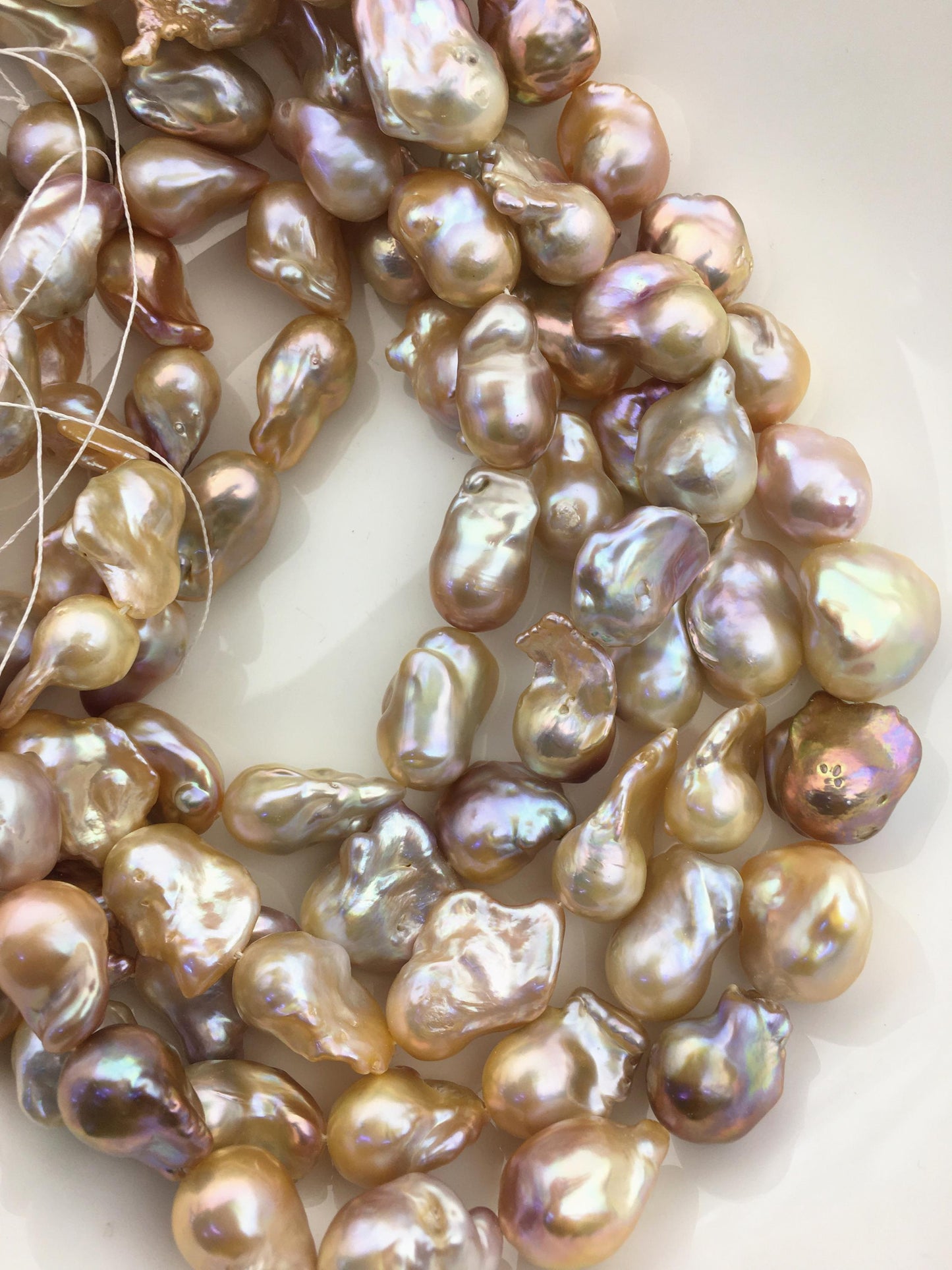 15.5'' AA+ 12-15mm natural mix color flame ball pearl,FL15-2A-5-2