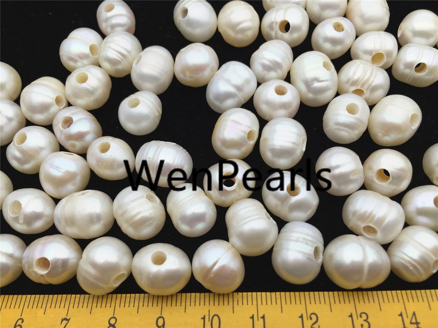 30pcs AA 11-12mm white potato pearls,3mm large hole,direct my pearl farm,pearl bead SALE,large hole pearls,30pcs,CR11-A-1