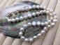 high luster!AAA 18'' 9-10mm White Nugget Pearl necklace,pearl necklace, NPN1-086