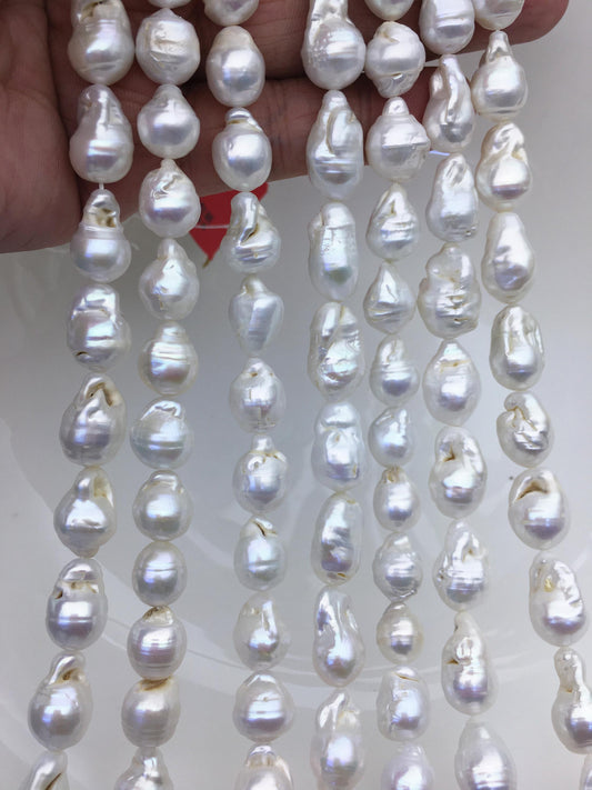 15.5'' AA 9-11mm white flame ball pearl,FL15-2A-5-73