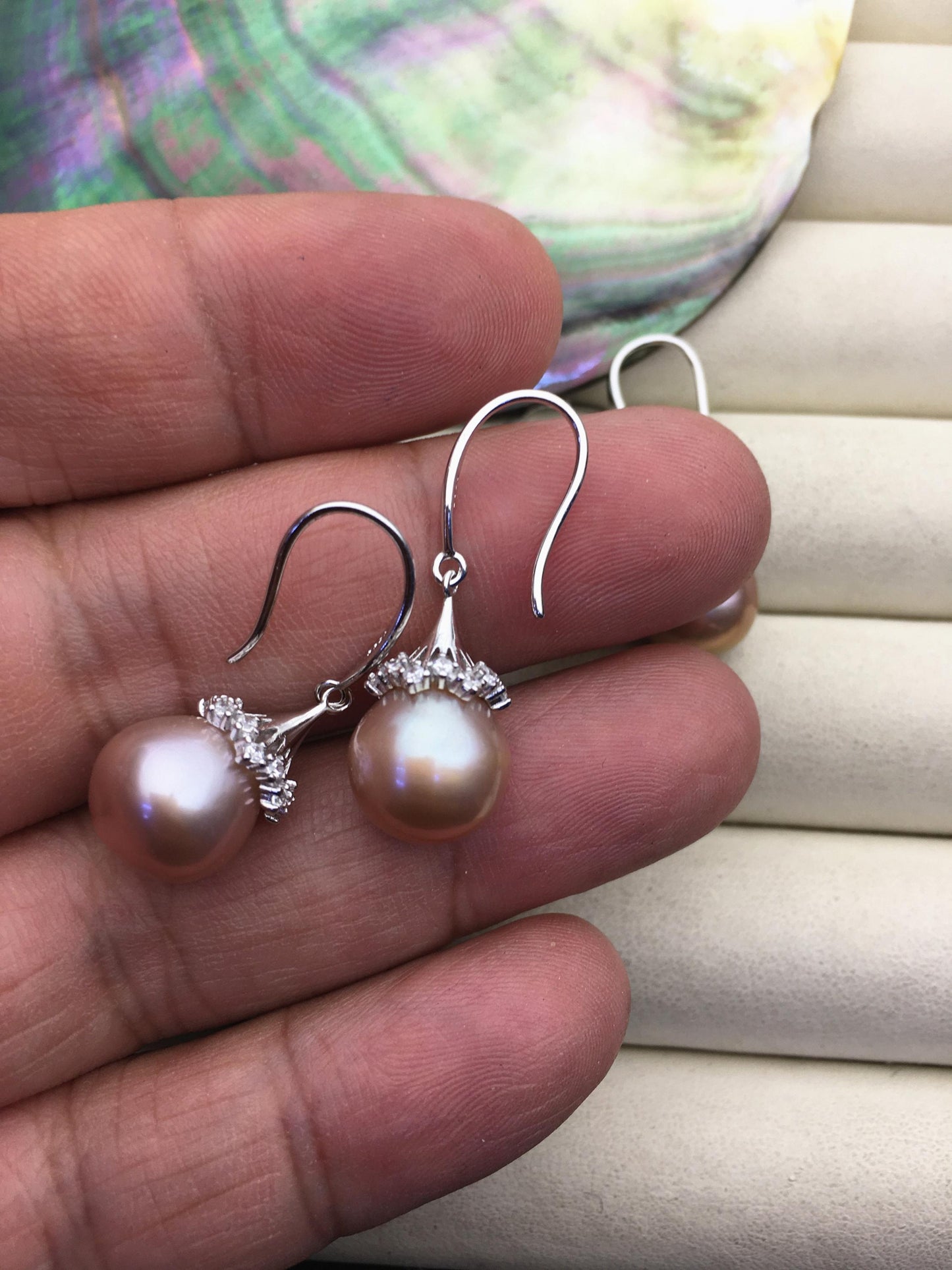 AAA 11-12mm natural purple drop edison pearl dangle earrings,S925 Sterling Sliver earrings,wedding pearl earrings,SE3-T9-72