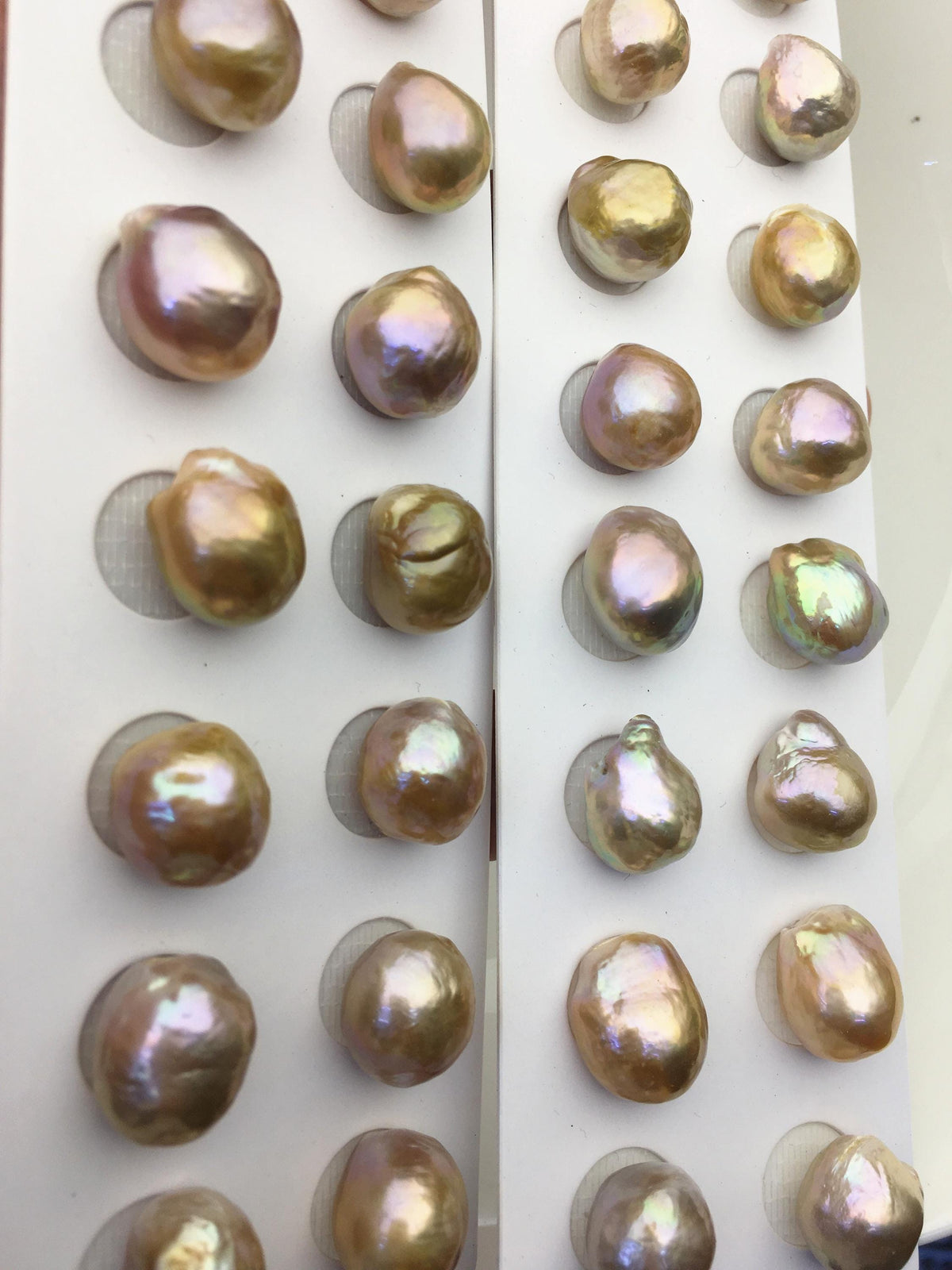 5pairs AAA 12-13mm Natural Rainbow baroque drop edison freshwater pearl Pair,no hole,ED11-3A-2-6