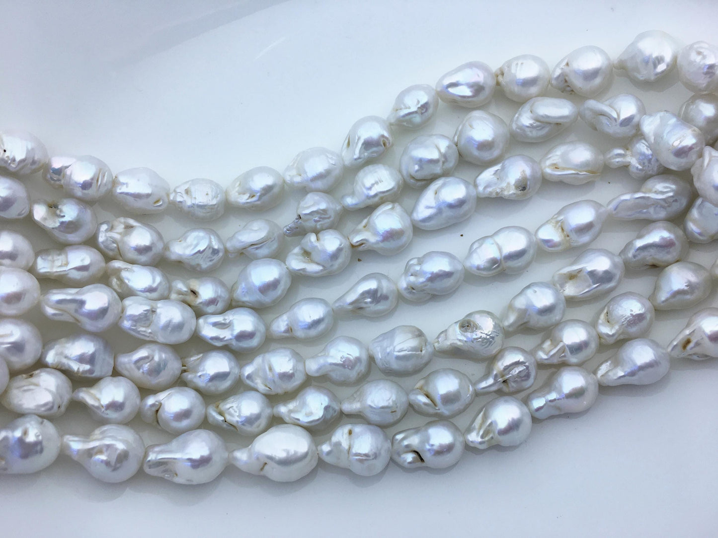 15.5'' A 9-11mm white flame ball pearl,FL15-2A-5-100