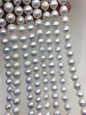 AA 8-9mm white baroque near round freshwater pearls,large hole,loose pearl beads material ,gift for her necklace,Cultured pearl,RP8-T1