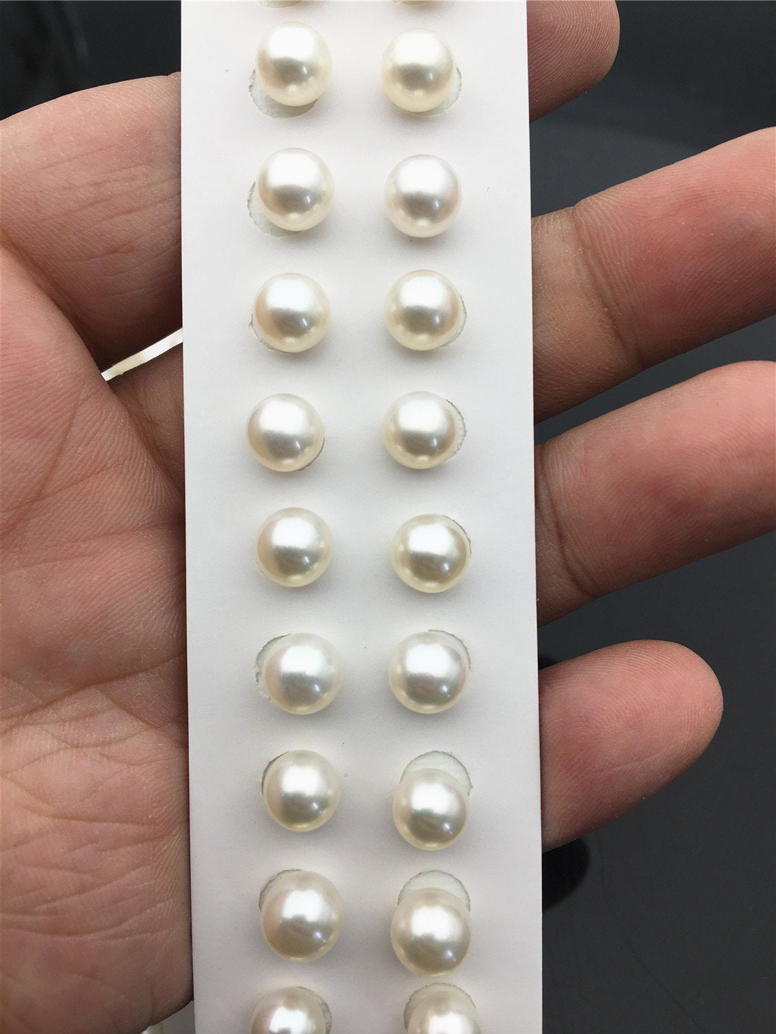 AAA 7.5-8mm/8-8.5mm white round freshwater pearls pair,for pearl earrings,for pearl ring,wedding,love,birthday,rp8-3ay-gj-1