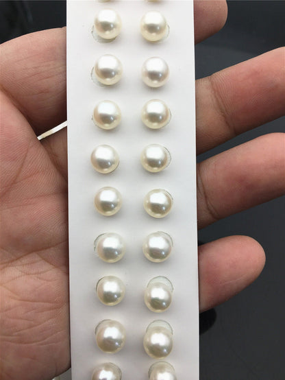 AAA 7.5-8mm/8-8.5mm white round freshwater pearls pair,for pearl earrings,for pearl ring,wedding,love,birthday,rp8-3ay-gj-1