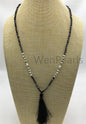 32'' pearl and crystal necklace,high luster freshwater pearls,freshwater pearl,rice pearl,wholesale,NPN5-001-1
