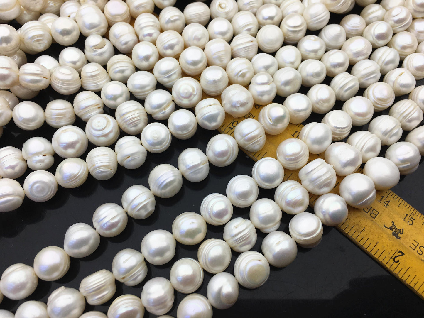 AA 11.3-12.2mm White Big Potato freshwater pearls,White freshwater pearl, pearl strand,big hole pearls, pearls for leather,CR12-2A-1