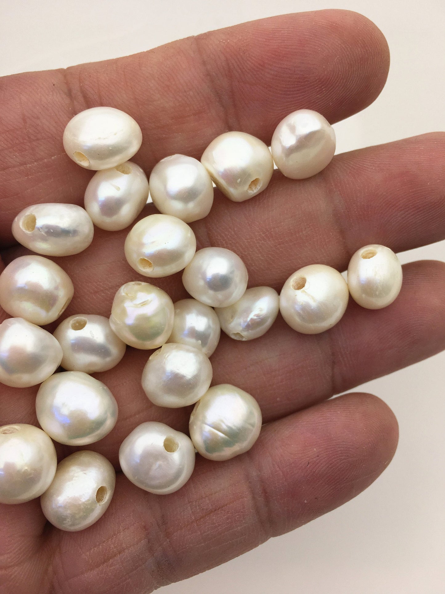 30pcs AA 10-11mm white nugget freshwater pearls,2.2mm large hole,cultured freshwater pearl bead string,LM10-T9