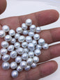 30pcs AA+ 8-8.5mm white baroque near round freshwater pearls,half hole,RP8-T5