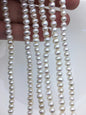 AA+ 5.5-6.5mm Thick Skin white button pearls,Rondelle pearl Beads,loose strands,SM6-T13