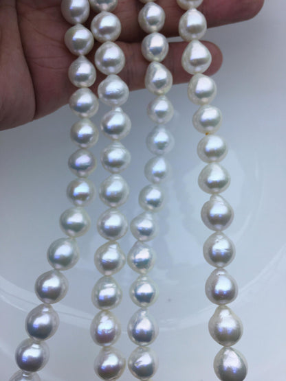 AA+ 9-11mm white short teardrop freshwater pearls,Christmas,Valentine's Day gift,for pearl necklace,Love,Happiness,LR10-T6