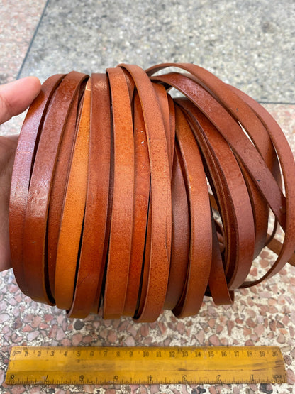 2 yards 10mmx2mm Flat Antique Brown Leather Cord,Select Length,Wholesale Jewelry Supplies,Distressed Matte Finish,LC10-200