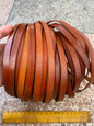2 yards 10mmx2mm Flat Antique Brown Leather Cord,Select Length,Wholesale Jewelry Supplies,Distressed Matte Finish,LC10-200