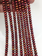 AAA 6-7mm brown red button round freshwater pearls,SM6-T5