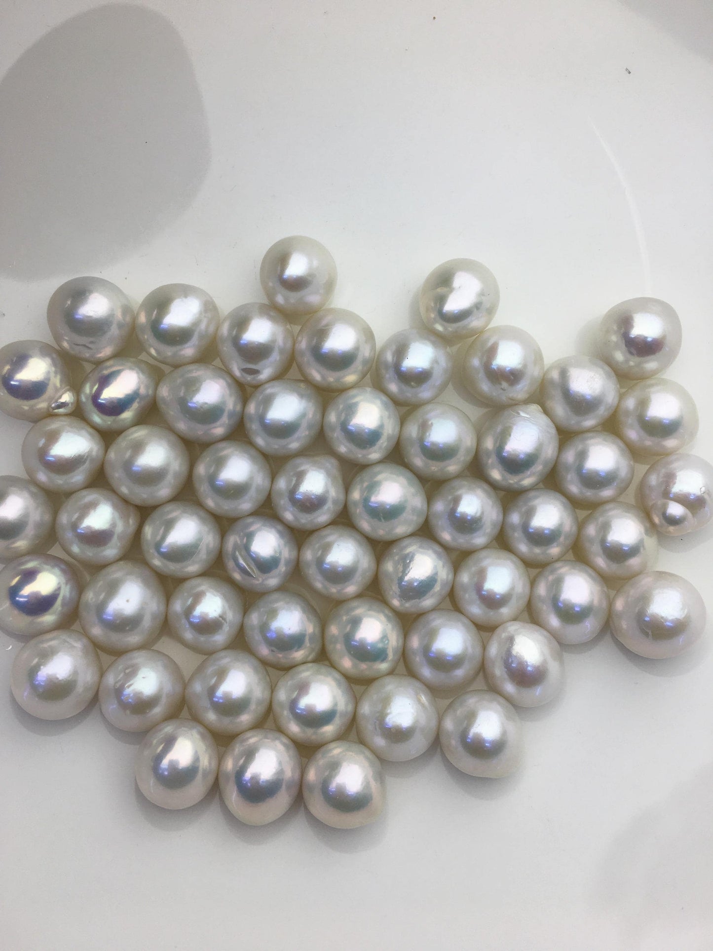 10pcs AAA 11-12mm BIG white rice freshwater pearls,no hole,LR11-3A-2