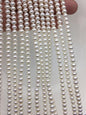 AAA 5-5.5mm white button round freshwater pearls,Rondelle pearl Beads,white freshwater pearl,loose strands,SM5-3A-3