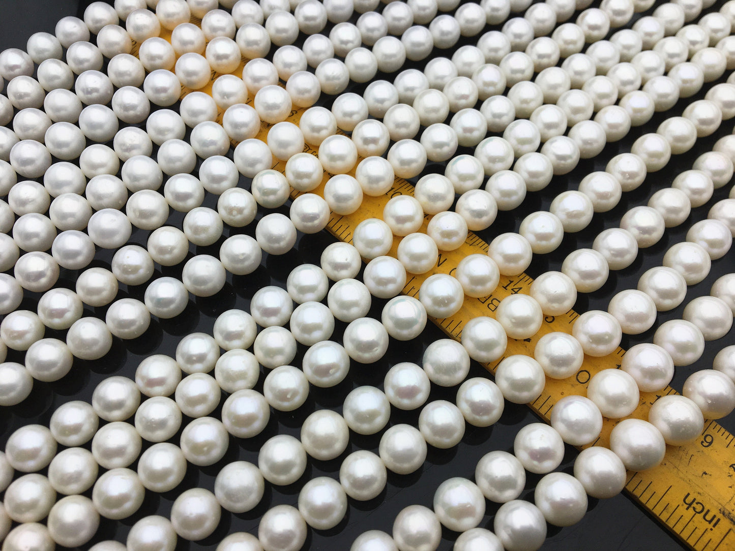AA+ 8.5-9.5mm white round freshwater pearls,full strand,good luster pearl,RP9-2AY-BDa-1