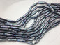 15.5'' AA+ 6-8mm Black Blue rectangle pearls,ZS-80-25-18