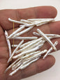 20pcs AAA 2.5-4x25-35mm Long White Toothpick pearls,0.8mm top side hole,ZS-80-3