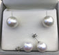 AAA- 10-11mm white round freshwater pearl stud earrings,SE3-T9-36