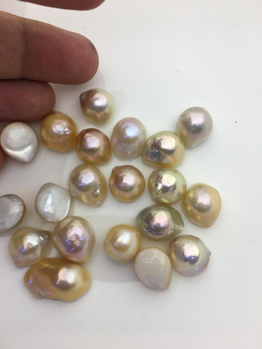 20pcs AAA 12-15mm Baroque Mabe Natural Rainbow Freshwater Pearls,no hole,MB-T3