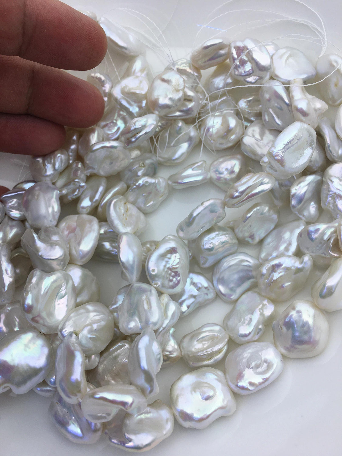 AA+ 14-16mm white keshi Freshwater Pearl,DIY Loose Freshwater Pearl,wholesale price,china wholesale pearl,ZS-200-105