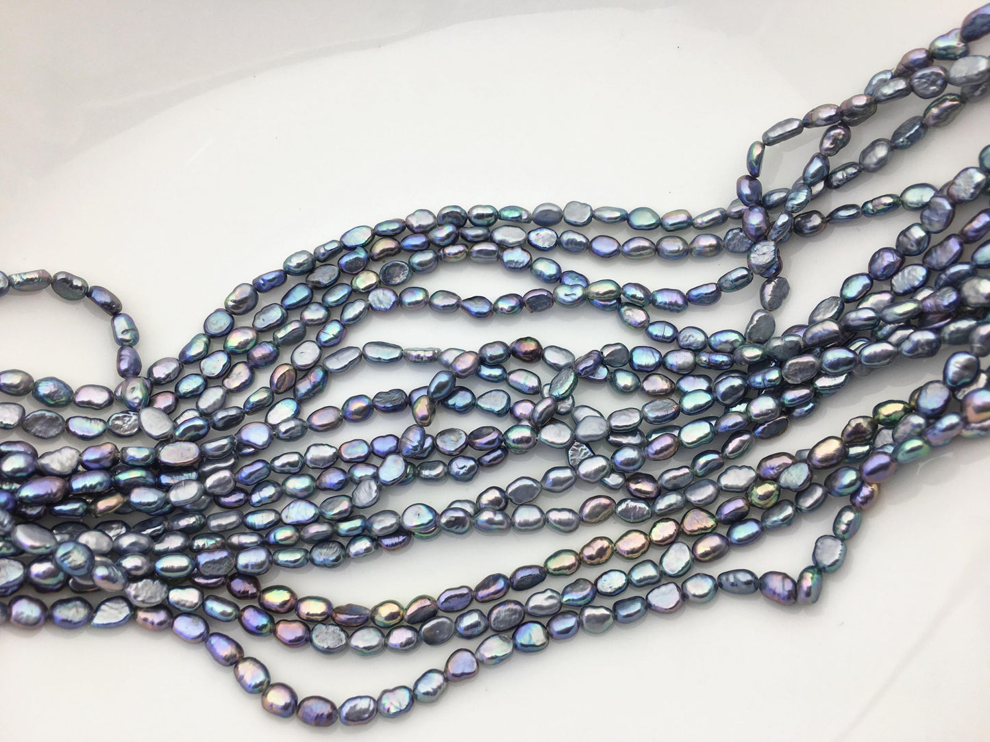 AAA- 4-5mm black blue nugget freshwater pearls,irregular nugget freshwater pearl strand,LM4-3A-6