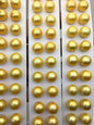 5 pairs AA+ 11-12mm Yellow Round edison freshwater pearl Pair,half hole,ED11-2A-2