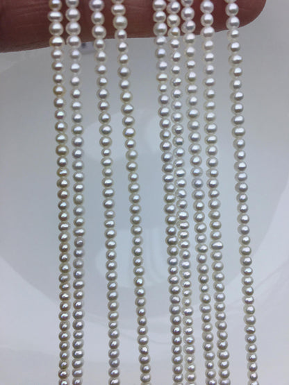 AAA 2.5-2.7mm white small potato seed freshwater pearls,Valentine's Day gift,for pearl necklace,CR2-3A-1