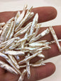 20pcs AAA 4-6mm white Toothpick Freshwater Pearls, top two-eight drill hole,ZS-80-4