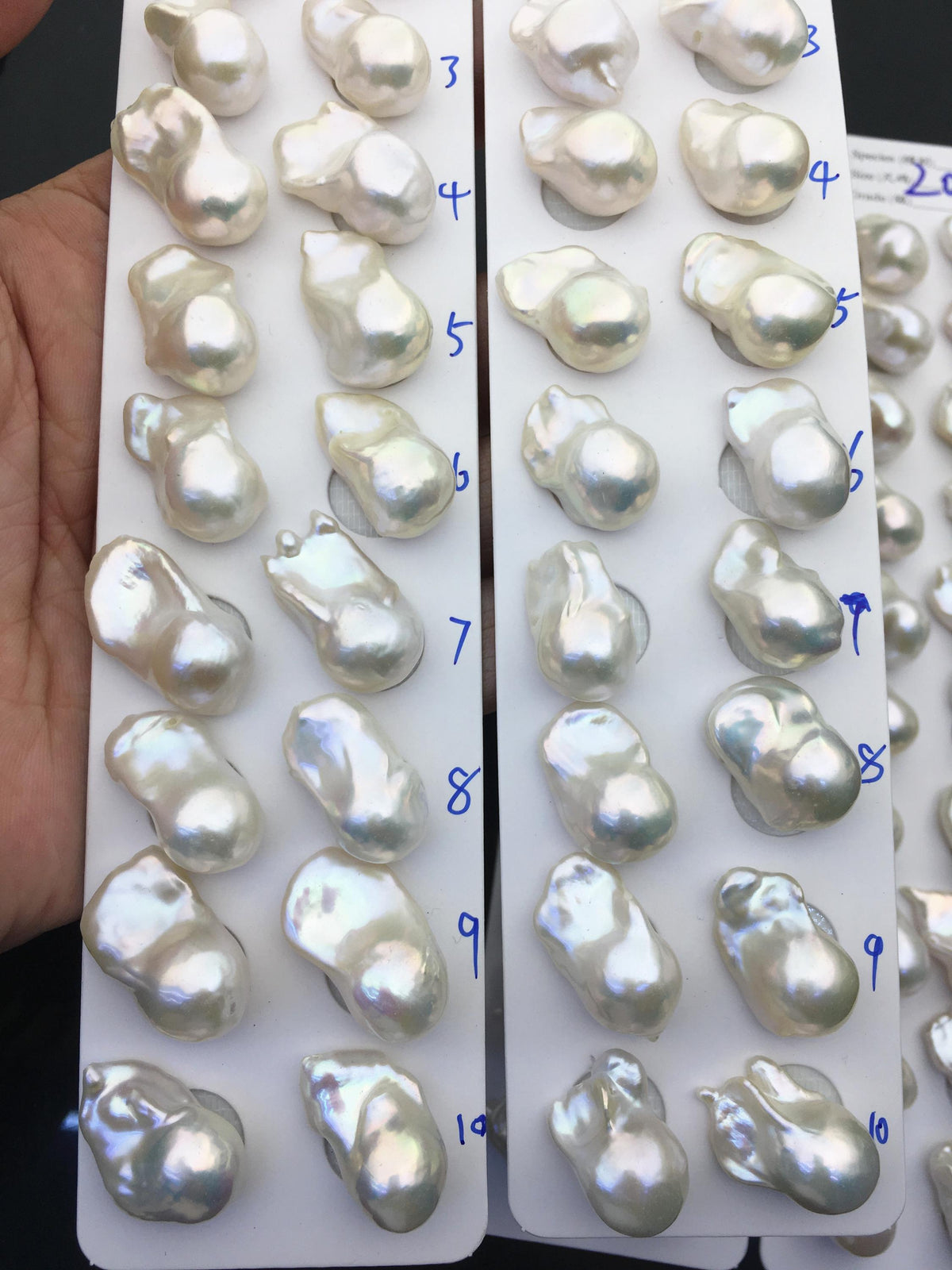 AAA 13-15x18-22mm White Flame ball Pearl Pairs - large Baroque freshwater pearl pairs,top half hole,FL15-3A-8-78