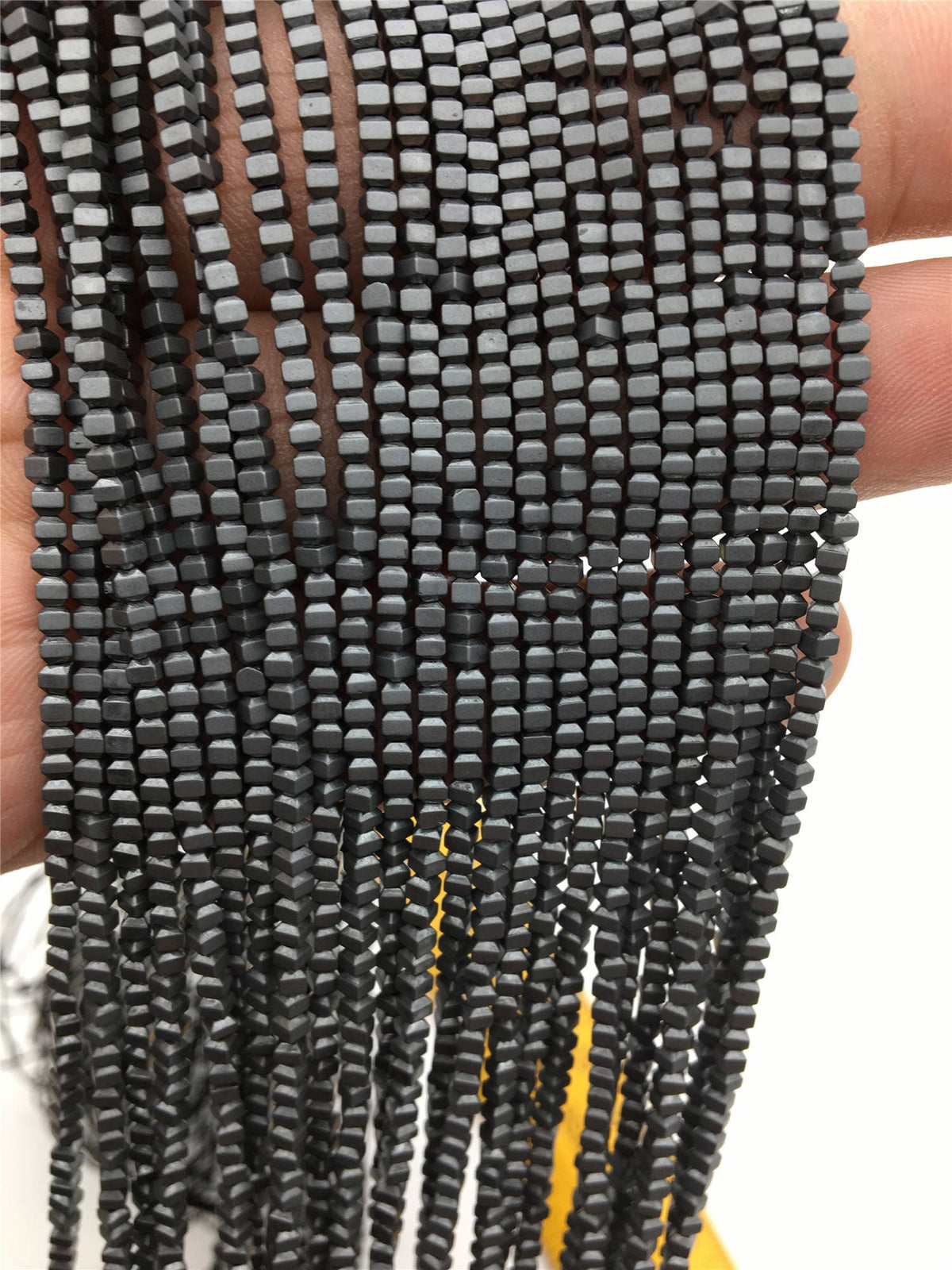 Hematite Gray Scrub beads ,2mmx2mm cube square Beads,AAA, 15.5 inches,G50-CU22-006-5