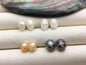 1 pair AAA 7-10mm White/Pink/Gray/Black HandMade Carved Skull Freshwater Pearl Beads For Earrings,CAC-SKU-008