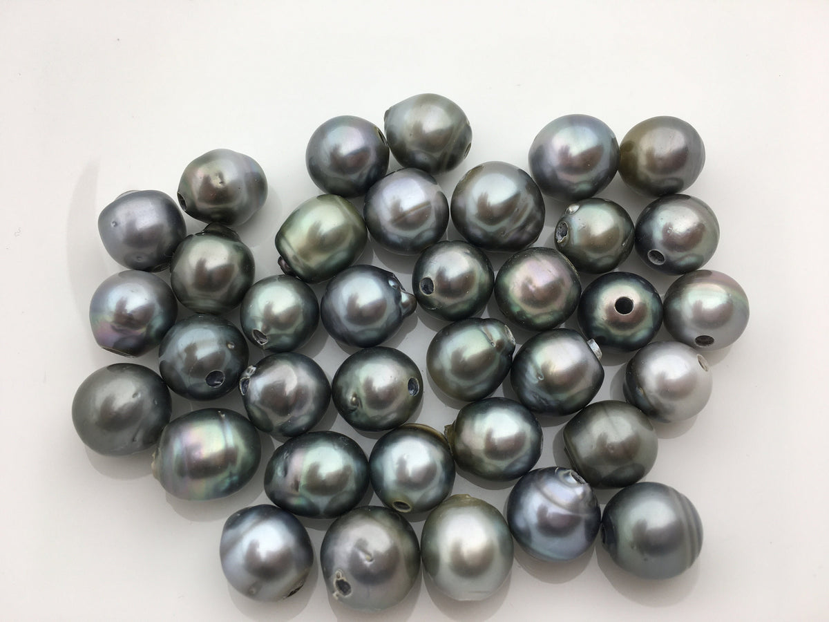 11-13mm big Single Drop Gray Green Tahitian pearl Leather Cord bracelet,SELECT leather color, Pearl Leather bracelet,Le10-004