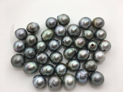 11-13mm big Single Drop Gray Green Tahitian pearl Leather Cord bracelet,SELECT leather color, Pearl Leather bracelet,Le10-004