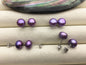 1 pair AAA 6-7mm Purple Pearl stud earrings,S925 Sterling Silver,Wedding,violet pearl earrings,purple jewelry,SE1-003