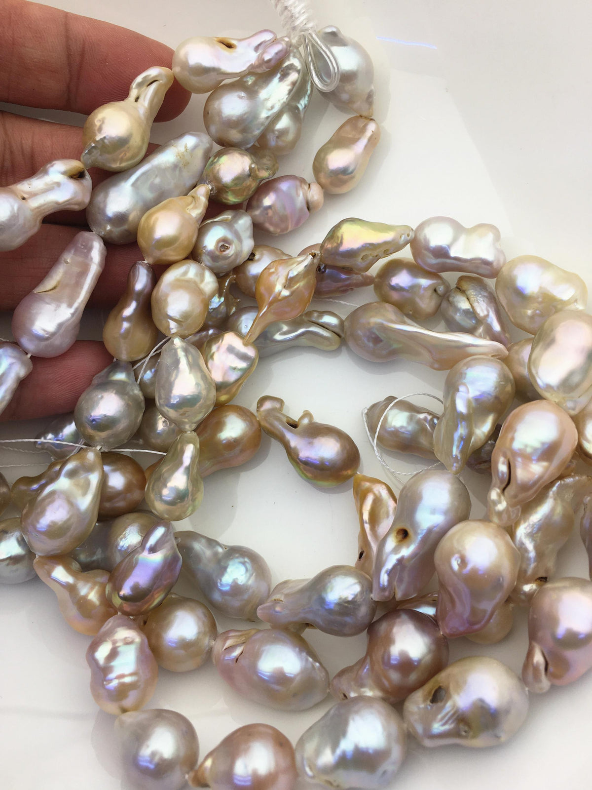 1 strand 15.5'' A 12-15mm natural color flame ball pearl,FL15-2A-5-35
