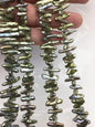 AA+ 4-5mm green Biwa Pearl Necklace,Genuine Fresh Water Pearl,Wedding Necklace,Mothers Day,ZS-80-10-37