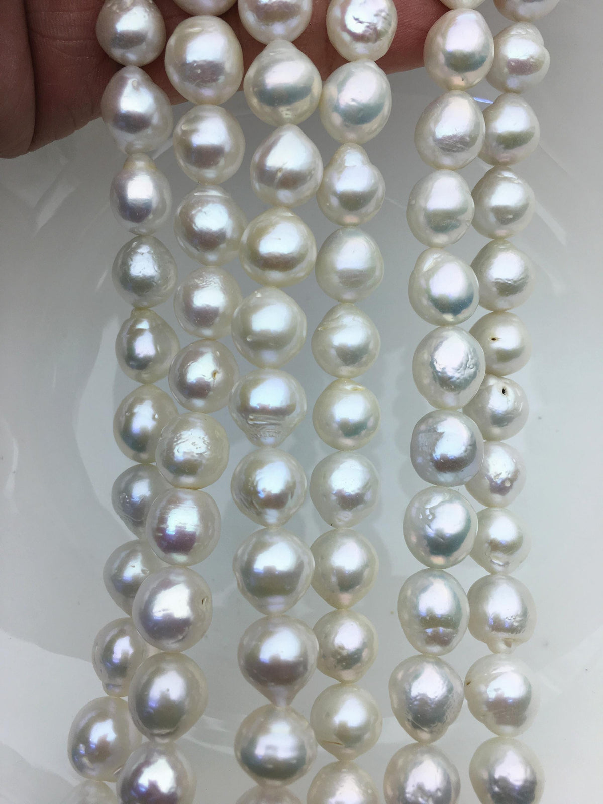 AA 10-12mm white baroque drop Edison Freshwater Pearl,ED12-2A-5-22