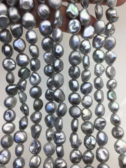 AA 8-9mm gray Keshi Freshwater Pearls,ZS-200-117