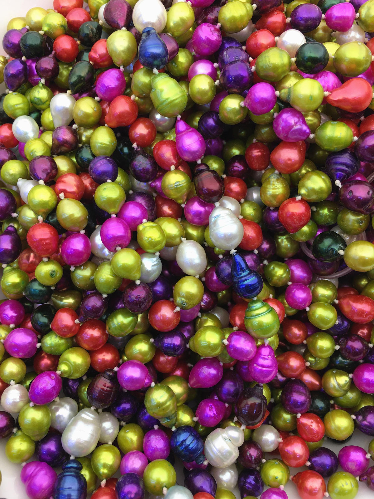 55'' AA+ 7-9mm misc color Tail Nuclear pearl Necklace,Wedding Necklace, Love, Mothers Day,Happiness,wholesale,NPN1-T4-5