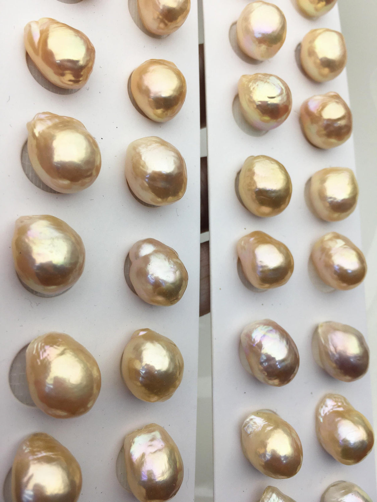 5pairs AAA 12-13mm Natural Orange Rainbow baroque drop edison freshwater pearl Pair,no hole,ED11-3A-2-13