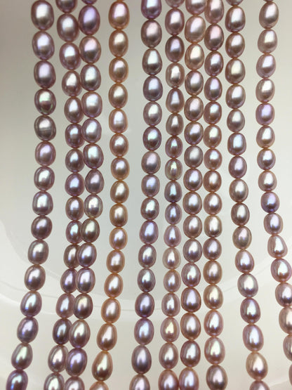 AAA 5.5-6mm purple oval pearl beads,high luster freshwater pearls,loose freshwater pearl,LR5-3A-54