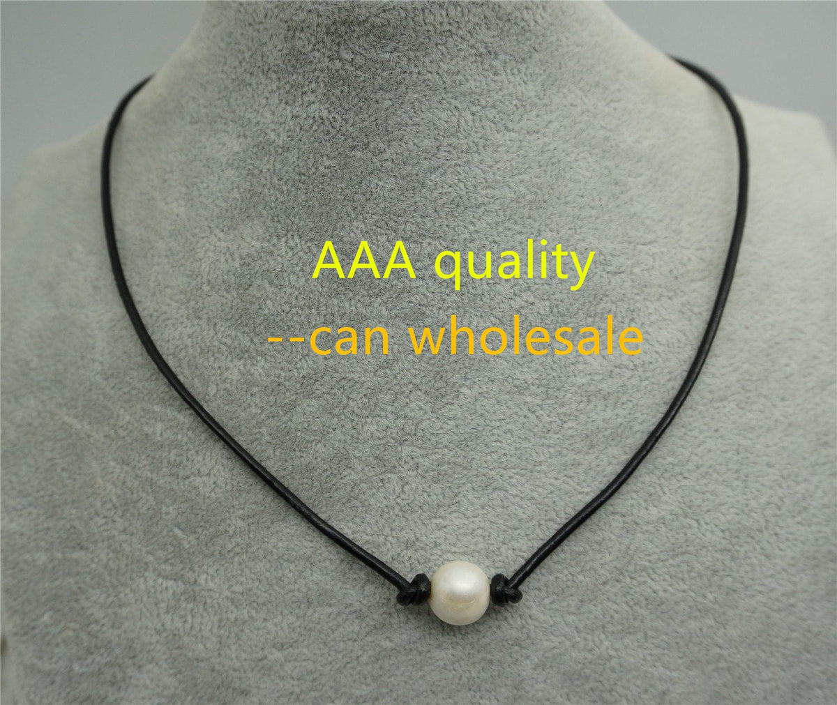 AAA Leather Pearl Choker,pearl choker necklace,Pearl Leather Necklace,Bracelet,Black Leather Pearl necklace,necklaces for women,Le1-004